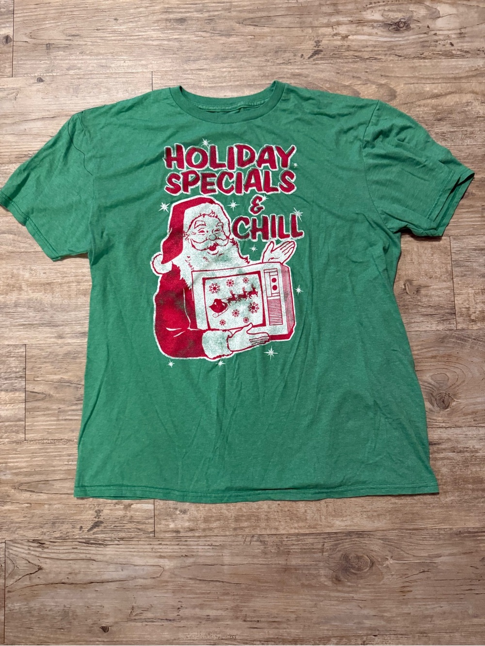 Fifth Sun Green Holiday Specials & Chill Graphic Tee